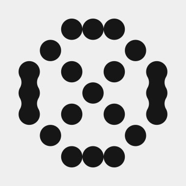 Soyut çapraz desenli logo üretken hesaplama sanatı çizimi