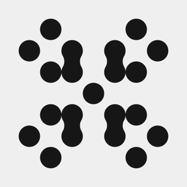 Soyut çapraz desenli logo üretken hesaplama sanatı çizimi