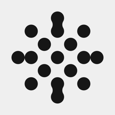 Soyut çapraz desenli logo üretken hesaplama sanatı çizimi