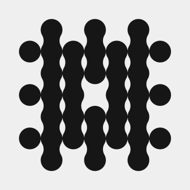 Soyut çapraz desenli logo üretken hesaplama sanatı çizimi