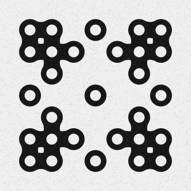 Soyut çapraz desenli logo üretken hesaplama sanatı çizimi