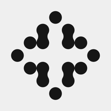 Soyut çapraz desenli logo üretken hesaplama sanatı çizimi