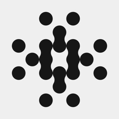 Soyut çapraz desenli logo üretken hesaplama sanatı çizimi