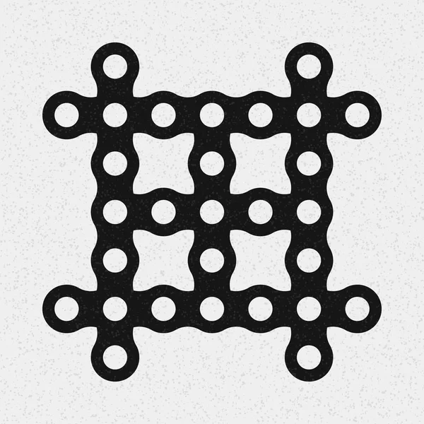 Abstrakt Mönster Prickar Logotyp Generativ Beräknande Konst Illustration — Stock vektor