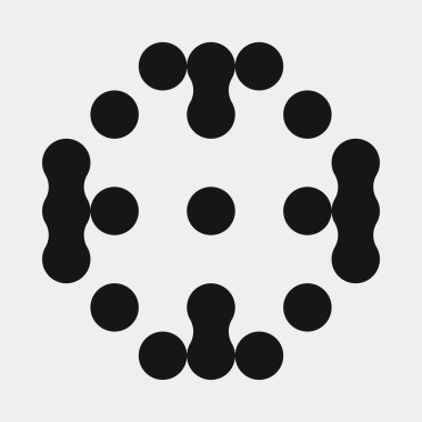 Soyut çapraz desenli logo üretken hesaplama sanatı çizimi