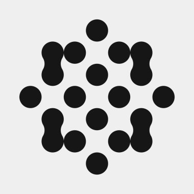 Soyut çapraz desenli logo üretken hesaplama sanatı çizimi