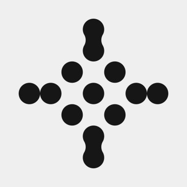 Soyut çapraz desenli logo üretken hesaplama sanatı çizimi