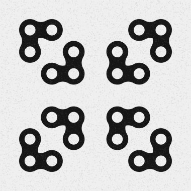 Soyut çapraz desenli logo üretken hesaplama sanatı çizimi