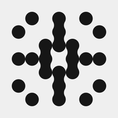 Soyut çapraz desenli logo üretken hesaplama sanatı çizimi