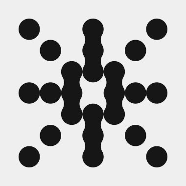 Soyut çapraz desenli logo üretken hesaplama sanatı çizimi