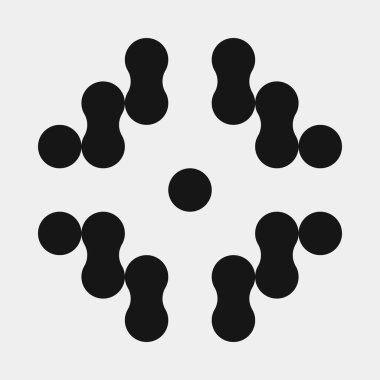 Soyut çapraz desenli logo üretken hesaplama sanatı çizimi