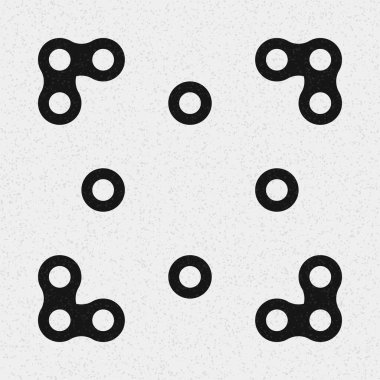 Soyut çapraz desenli logo üretken hesaplama sanatı çizimi