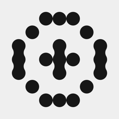 Soyut çapraz desenli logo üretken hesaplama sanatı çizimi