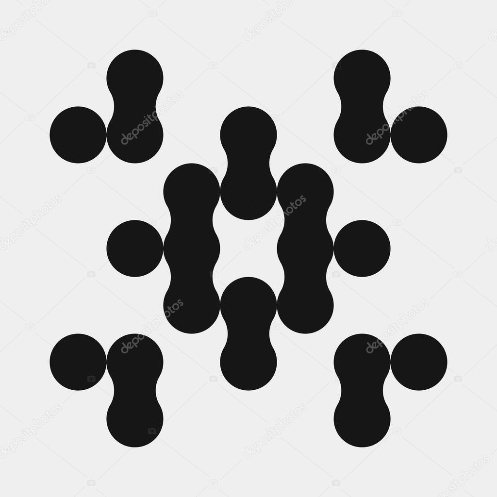 abstract cross pattern dots logo generative computational art illustration