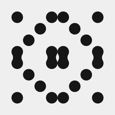 Soyut çapraz desenli logo üretken hesaplama sanatı çizimi