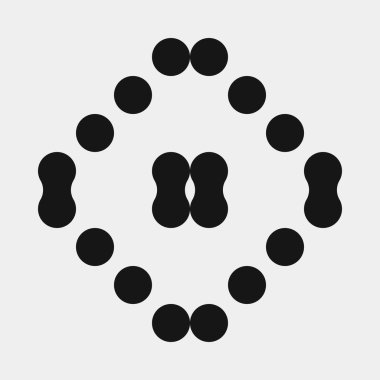 Soyut çapraz desenli logo üretken hesaplama sanatı çizimi