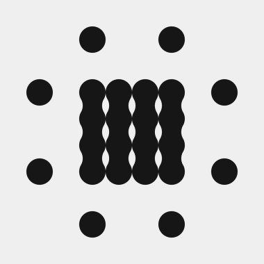 Soyut çapraz desenli logo üretken hesaplama sanatı çizimi