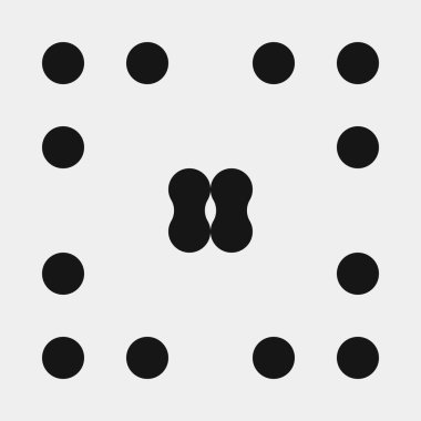 Soyut çapraz desenli logo üretken hesaplama sanatı çizimi