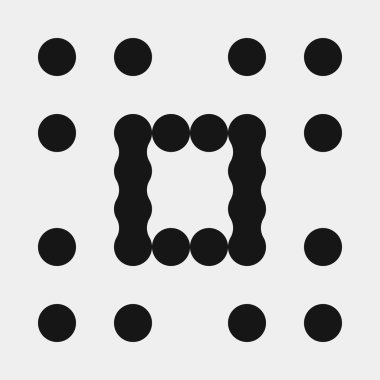 Soyut çapraz desenli logo üretken hesaplama sanatı çizimi