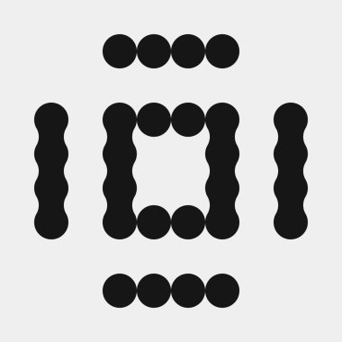 Soyut çapraz desenli logo üretken hesaplama sanatı çizimi