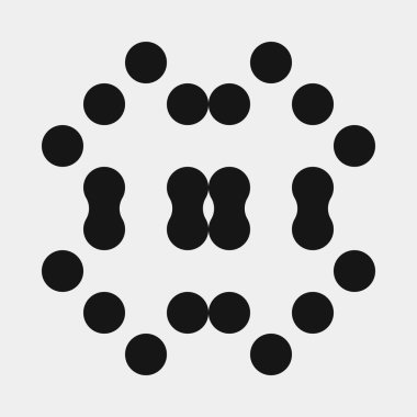 Soyut çapraz desenli logo üretken hesaplama sanatı çizimi