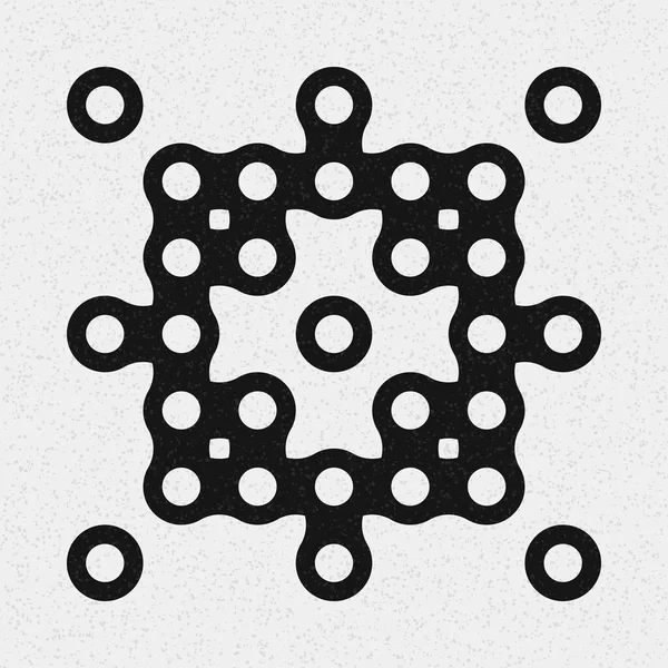 Abstrait Croix Point Logo Génératif Art Computationnel Illustration — Image vectorielle