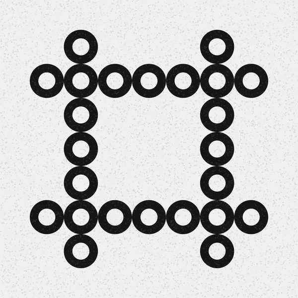 Schema Astratto Logo Dei Punti Illustrazione Vettoriale Bianco Nero — Vettoriale Stock