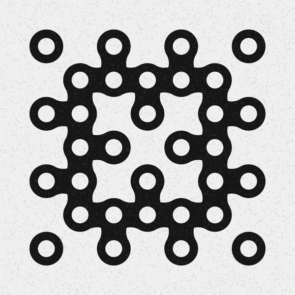 Abstract Pattern Dots Logo Black White Vector Illustration — Stock Vector