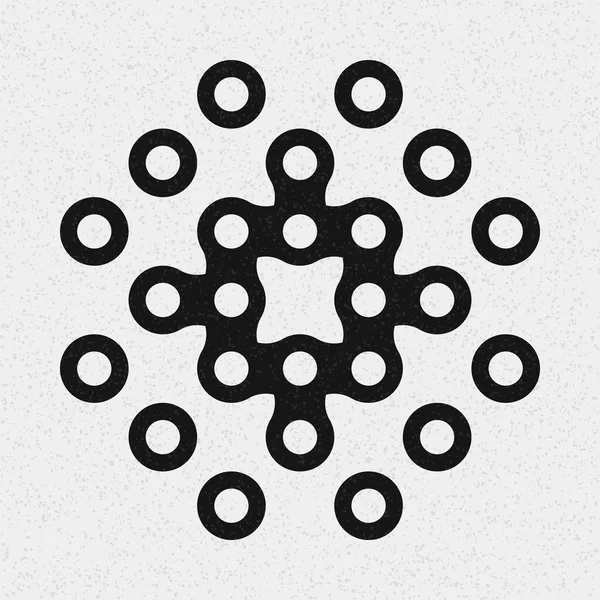 Abstract Pattern Dots Logo Black White Vector Illustration — Stock Vector