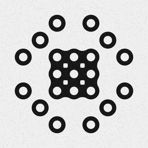 Modèle Abstrait Logo Points Illustration Vectorielle Noir Blanc — Image vectorielle