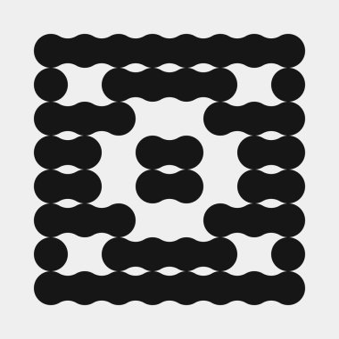 Soyut çapraz desenli logo üretken hesaplama sanatı çizimi