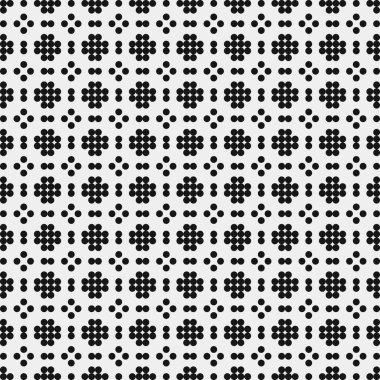 Soyut Desen. Noktalar Logosu. Siyah ve beyaz vektör çizimi