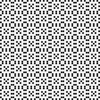 Soyut Desen. Noktalar Logosu. Siyah ve beyaz vektör çizimi