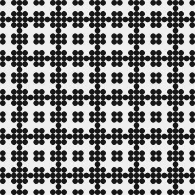 Soyut Desen. Noktalar Logosu. Siyah ve beyaz vektör çizimi