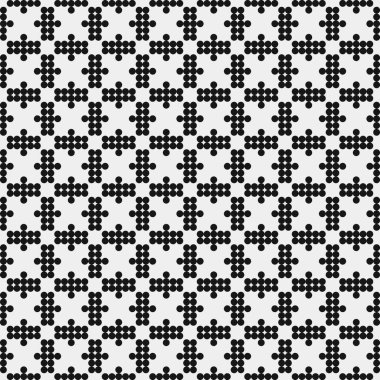 Soyut Desen. Noktalar Logosu. Siyah ve beyaz vektör çizimi