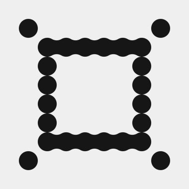 Soyut çapraz desenli logo üretken hesaplama sanatı çizimi