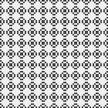 Soyut Desen. Noktalar Logosu. Siyah ve beyaz vektör çizimi