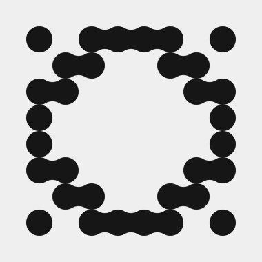 Soyut çapraz desenli logo üretken hesaplama sanatı çizimi