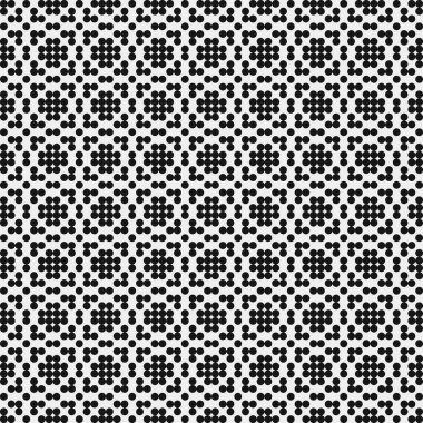 Soyut Desen. Noktalar Logosu. Siyah ve beyaz vektör çizimi