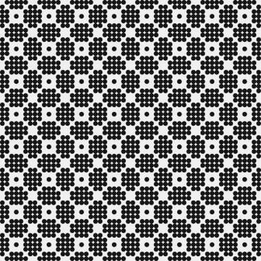 Soyut Desen. Noktalar Logosu. Siyah ve beyaz vektör çizimi