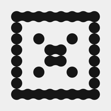 Soyut çapraz desenli logo üretken hesaplama sanatı çizimi