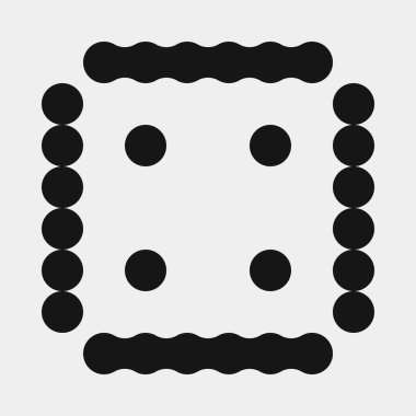 Soyut Desen. Noktalar Logosu. Siyah ve beyaz vektör çizimi