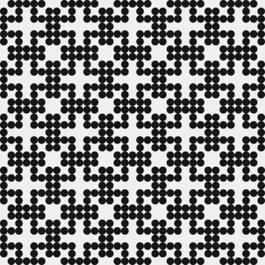 Soyut Desen. Noktalar Logosu. Siyah ve beyaz vektör çizimi