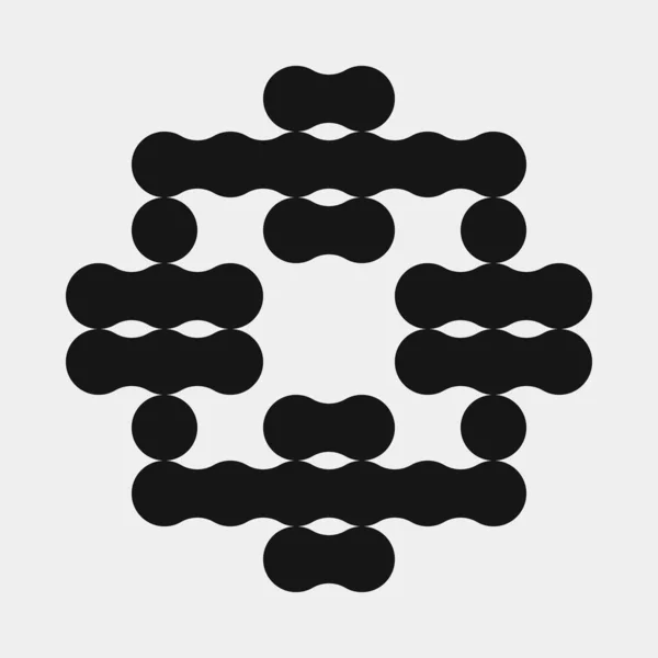 Padrão Abstrato Logotipo Pontos Ilustração Vetorial Preto Branco — Vetor de Stock