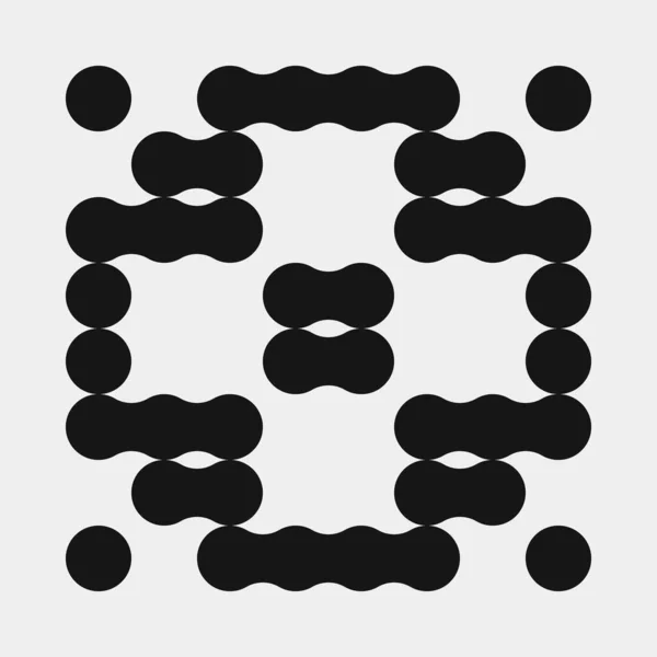 Abstraktní Vzor Tečkové Logo Černobílá Vektorová Ilustrace — Stockový vektor
