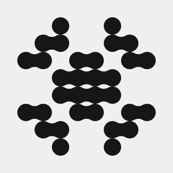 Padrão Abstrato Logotipo Pontos Ilustração Vetorial Preto Branco — Vetor de Stock