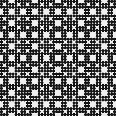 Soyut Desen. Noktalar Logosu. Siyah ve beyaz vektör çizimi