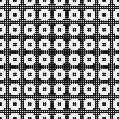 Soyut Desen. Noktalar Logosu. Siyah ve beyaz vektör çizimi