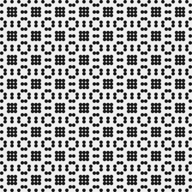 Soyut Desen. Noktalar Logosu. Siyah ve beyaz vektör çizimi