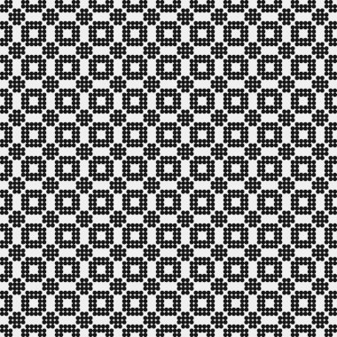 Soyut Desen. Noktalar Logosu. Siyah ve beyaz vektör çizimi